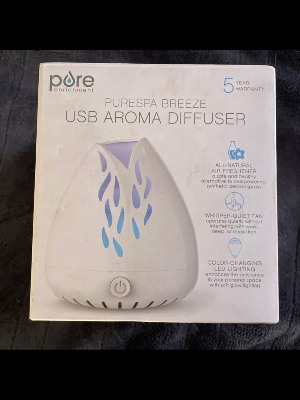 Pure Enrichment Purespa Breeze USB Aroma Diffuser - White
